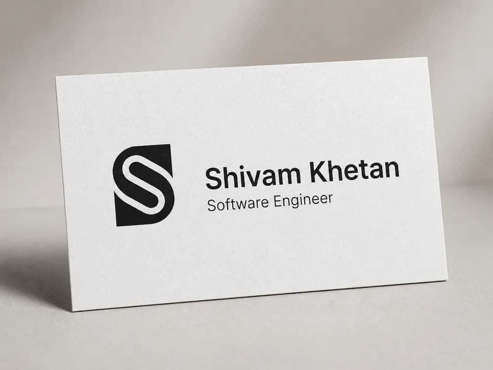 Business card with the 'S' monogram